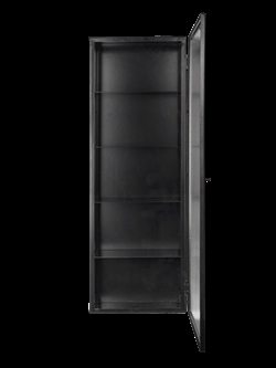 Vægskab med glaslåge i sort  - Haze Reeded Glass høj fra Ferm Living