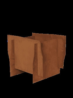 Lapel Planter Square - plantekasse i rust fra Ferm Living