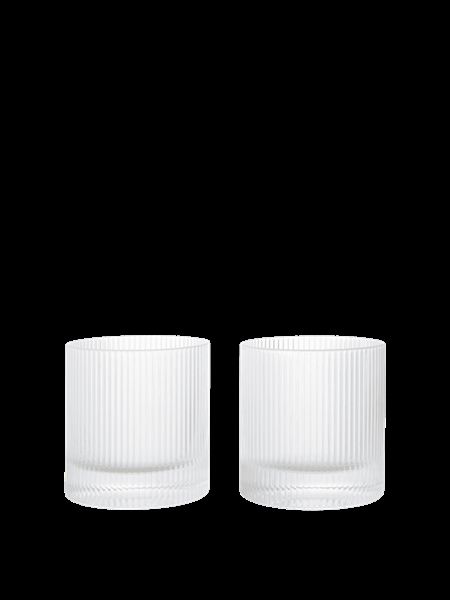 Ripple Tumbler drikkeglas klar 2 stk fra Ferm Living