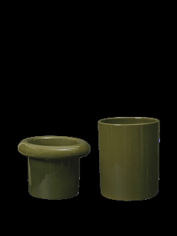 Rollo Pot small - Urtepotteskjuler H36 moss green fra Ferm Living
