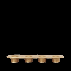 Sooth lysestage fire lys med messing finish fra Ferm Living