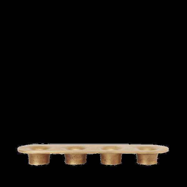 Sooth lysestage fire lys med messing finish fra Ferm Living