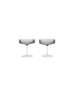 Ripple Smoke Champagneglas to stk fra Ferm Living