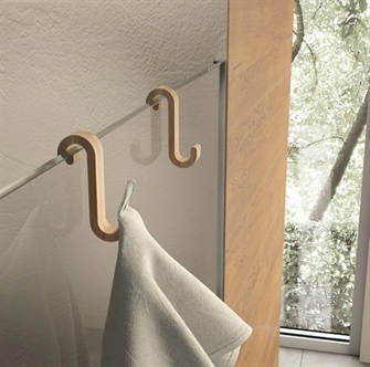 Merlino krog i bambus til badeværelsesdør fra Gedy