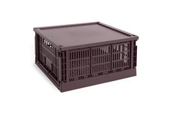 HAY Colour Crate plastik låg large square/cube til opbevaringskasse bordeaux