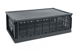 HAY Colour Crate plastik låg X-large til opbevaringskasse charcoal