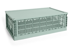 HAY Colour Crate plastik låg X-large til opbevaringskasse saga green