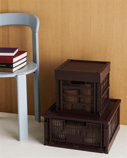 HAY Colour Crate plastik låg large square/cube til opbevaringskasse
