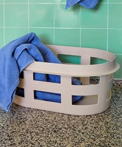 Vasketøjskurv - Opbevaringskurv Laundry Basket nougat small fra HAY