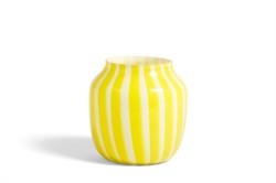 Juice vase fra HAY - gul stribet glasvase