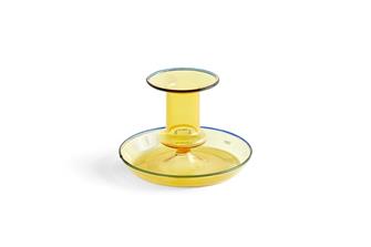 Lysestage Flare i gul farvet borosilikatglas fra HAY
