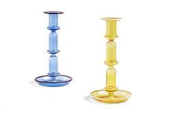 Lysestage Flare large i farvet borosilikatglas fra HAY