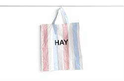 Shoppingbag Candy Stripe shopper XL blå, rød og hvid fra HAY