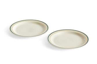 Sobremesa tallerken sæt 2 pk grøn og sand Ø24,5 cm fra HAY