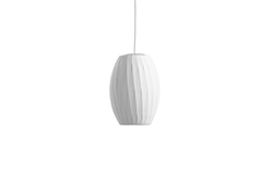 Loftlampe Nelson Cigar Crisscross Bubble small Ø26 i offwhite fra HAY