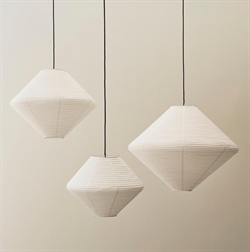 Paper Shade - loftlampe i rispapir - Diamond fra HAY