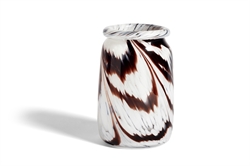 Splash Vase Roll Nack large i Coffee og hvid fra HAY