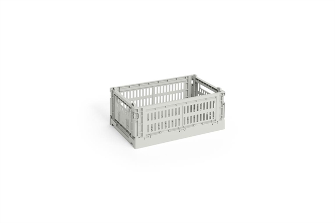 HAY Colour Crate folde opbevaringskasse small grå