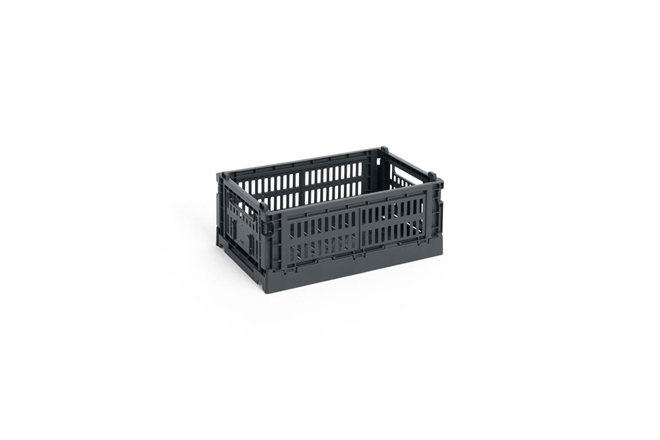 HAY Colour Crate folde opbevaringskasse small charcoal