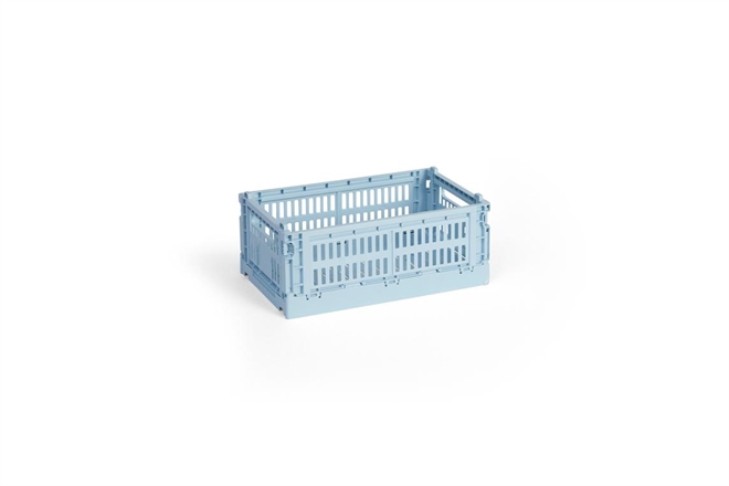 HAY Colour Crate folde opbevaringskasse small soft blue