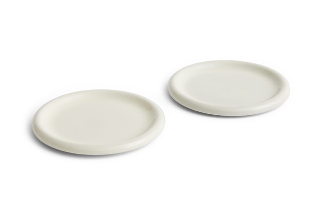 Barro Plate sæt - Tallerken sæt to stk Ø24 fra HAY offwhite