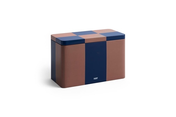 Tin Container - Tin opbevaringsdåse brown / midnight blue fra HAY
