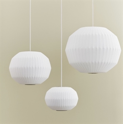 Loftlampe Nelson Angled Sphere Bubble small Ø35 offwhite fra HAY