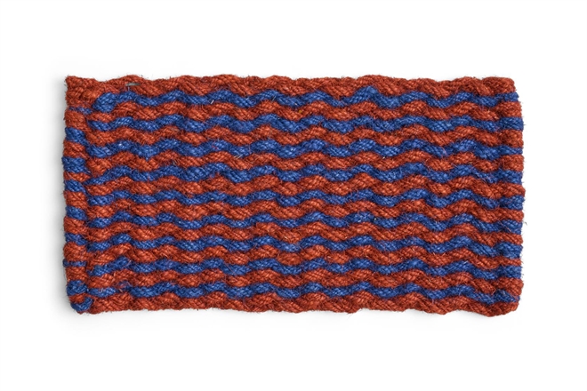 Kokos dørmåtte 40x80 cm fra HAY - brun & navy