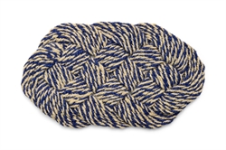Coco door mat swirl - Kokos dørmåtte 40x80 cm fra HAY blue
