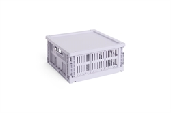 HAY Colour Crate plastik låg medium til square/cube opbevaringskasse lavendel