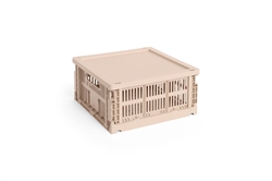 HAY Colour Crate plastik låg medium til square/cube opbevaringskasse pudder