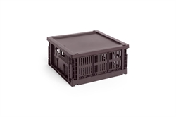 HAY Colour Crate plastik låg medium til square/cube opbevaringskasse bordeaux
