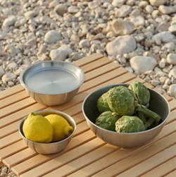 Outdoor Market Market Steel Bowl - Stål skål med låg medium fra HAY