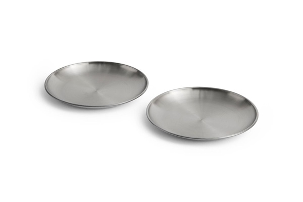 Outdoor Market Market Steel plate - Ståltallerken 2 stk fra HAY medium Ø20