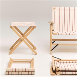 Outdoor Market klapstol beige/rød fra HAY