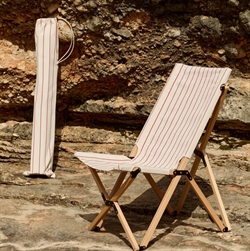 Outdoor Market Folding Chair - Klapstol i beige/rød fra HAY