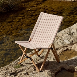 Outdoor Market Folding Chair - Klapstol i beige/rød fra HAY