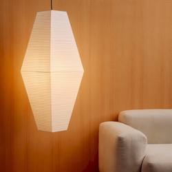 Rice loftlampe i rispapir - lampeskærm Prism Classic hvid H110 cm fra HAY