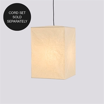 Rice loftlampe i rispapir - lampeskærm CUe High Classic hvid 55x38 cm fra HAY