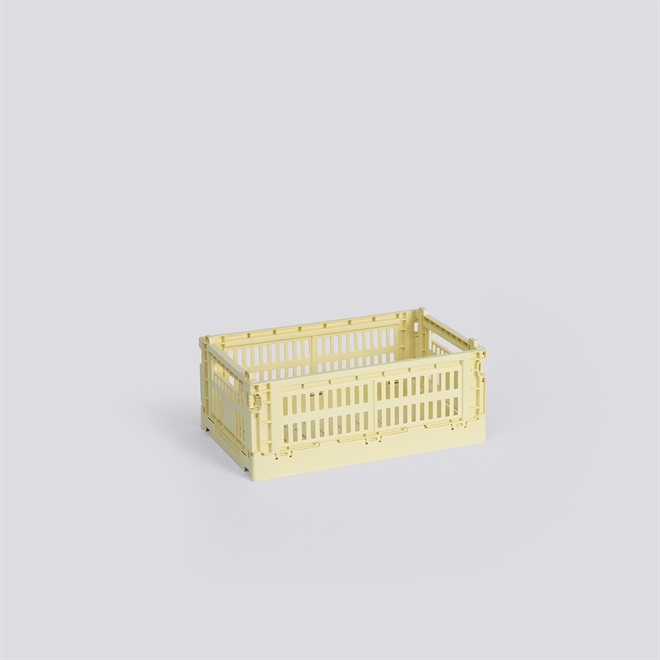 HAY Colour Crate folde opbevaringskasse small lysegul