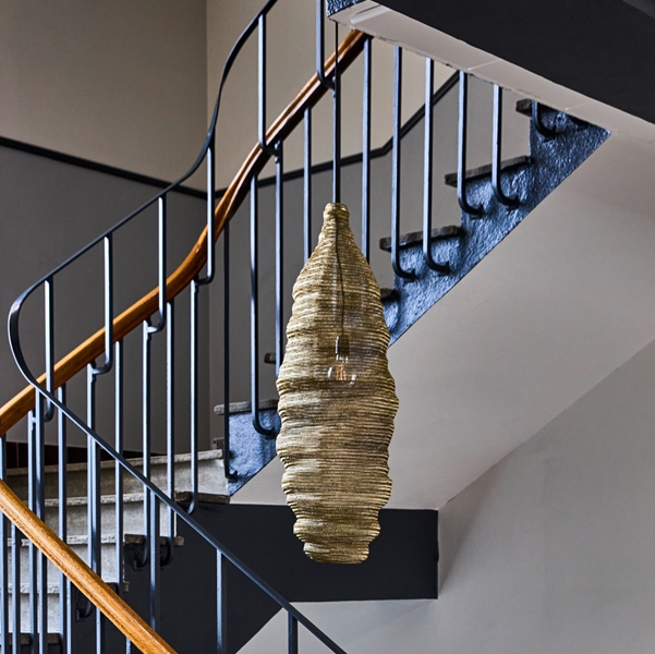HDmesh loftlampe antik champagne sølv finish fra House Doctor