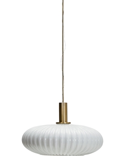 HDFort loftlampe antik messingfinish i råhvid fra House Doctor