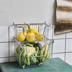 HDTaw Tråd opbevaringskurv krom 27x20 cm fra House Doctor