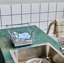 HDTaw Tråd opbevaringskurv krom 32x23 cm fra House Doctor