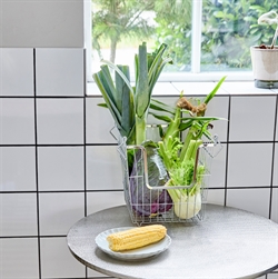 HDTaw Tråd opbevaringskurv krom 26x26 cm fra House Doctor