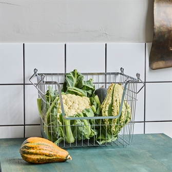 HDTaw Trådopbevaringskurv krom 27x20 cm fra House Doctor