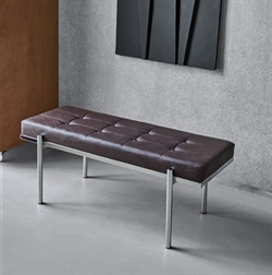 Bænk HDLao, Mulberry, sort med chrome finish fra House Doctor