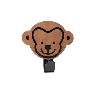 Kids Hook knage i recycle læder - abe i  natur fra LinDNA