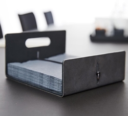 Napkin Holder - Servietholder i recycled læder fra LindDNA antracit