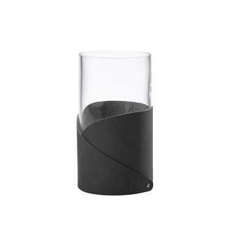 Fold vase - Glas vase small nupo antracit fra LindDNA